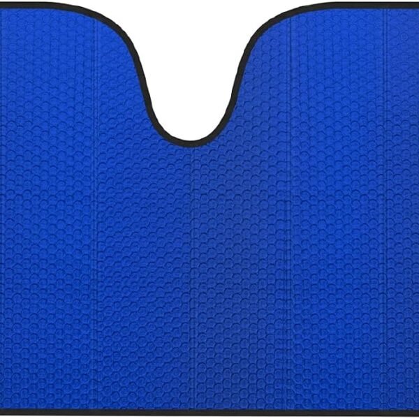 Foldable accordion windshield sun shade, dash cover sun protection, accordion folding for compact storage